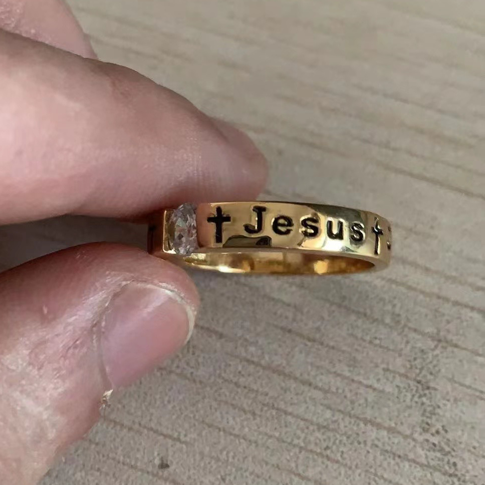 Gold Jesus Ring